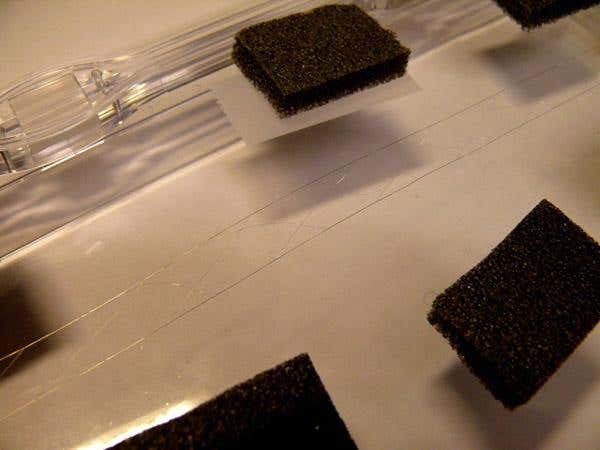 Researchers created a short section of the tether using 25-micron-thick aluminium wire, which was ultrasonically bonded together in February. The samples were later destructively pull-tested