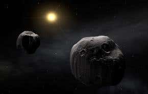 Solar-powered asteroids make their own moons