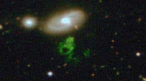 Green mystery blob may reveal black hole's last meal