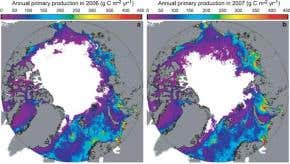 Melting ice caps could suck carbon from atmosphere