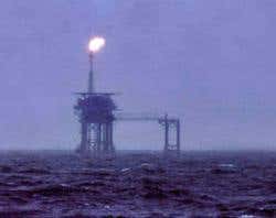 North Sea oil rig