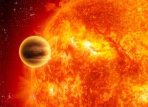 Star-hugging planet is hottest and fastest found