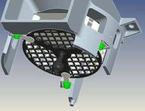 A $2 million mesh-bottomed basket, which would be used to store samples to be retrieved by a future mission, will not be included on the rover (Illustration: NASA)