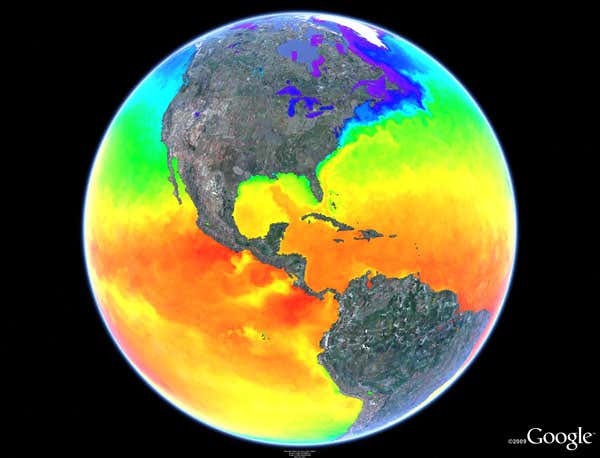 The new data sets include information such as global sea surface temperatures 