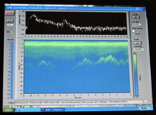 Remote sensing reveals the profile of the ice-locked peaks (lower graph) 