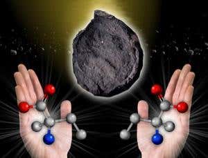 Watery asteroids may explain why life is 'left-handed'