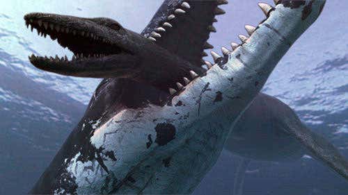 The pliosaur had a huge skull and a bite four times the force of T rex's (Illustration: Atlantic Productions)