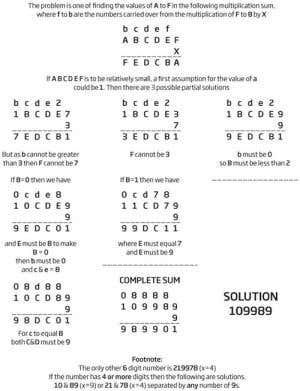 Solution to Enigma No. 1535