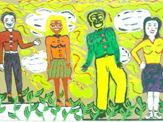 When symptoms of ALS began to sap VW's motor skills, his brush strokes became broader. He used a more limited colour palette and painted even simpler and more bizarre faces than he had before 