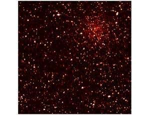 This image takes up just 0.2% of Kepler's field of view. An 8-billion-year-old star cluster called NGC 6791, which sits some 13,000 light years from Earth, can be seen in the upper-right. This 60-second exposure was taken on 8 April 2009, one day after the spacecraft's dust cover was jettisoned 