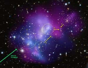 Dark matter 'highway' funnels gas into galactic pileup