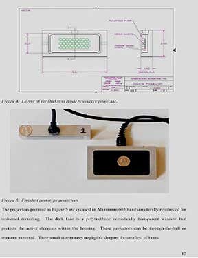 Small parametric projectors insure negligible drag on the smallest of boats 