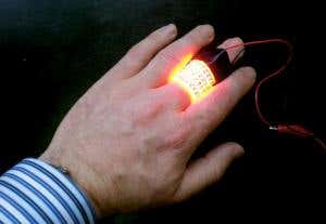 Glowing band aid to zap skin cancer