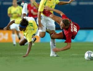 Soccerbots learn how to fall gracefully