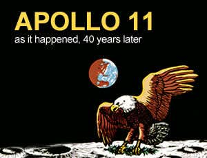 Live blogging the first moon landing 40 years later