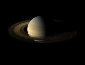 The newly found ring (not shown) lies at an angle of 27° to the plane of Saturn's other rings