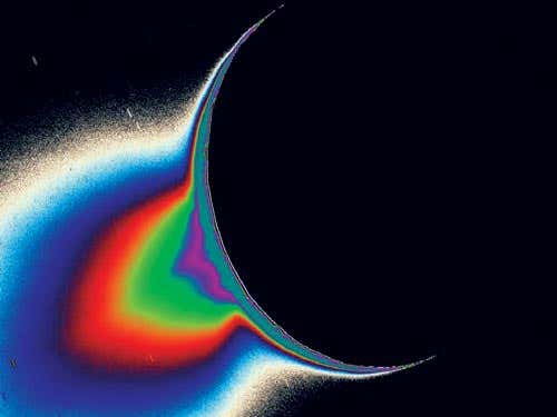 Plumes of icy material streaming from Enceladus hint at the presence of a subsurface sea