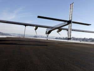 Solar-powered night-flying plane makes its first 'flea hop'