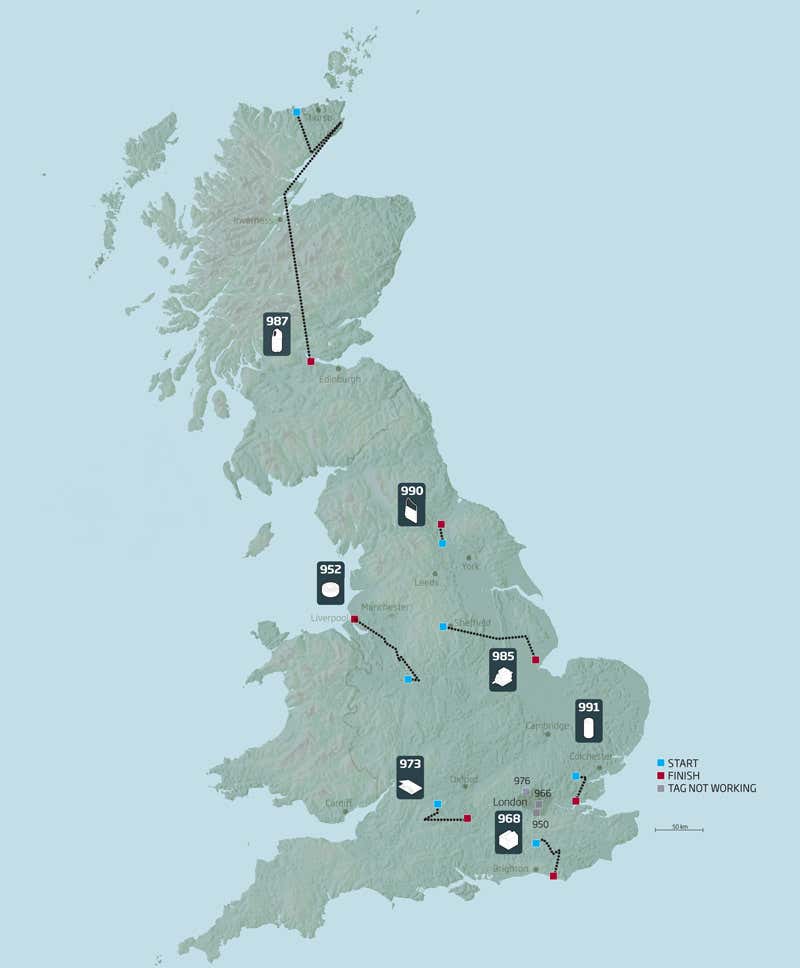 Mapping out the UK's rubbish disposal (Image New Scientist)