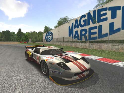 IOpener Media's system: virtual track with computer-generated cars