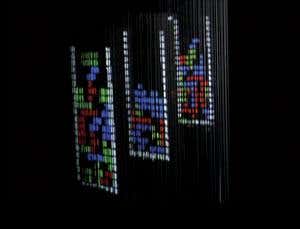 Water droplets create multilayered display