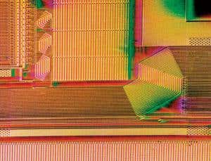 Silicon chip speed record broken on a lead-coated track