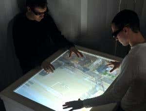 Future on display: 3D touchscreens made for two