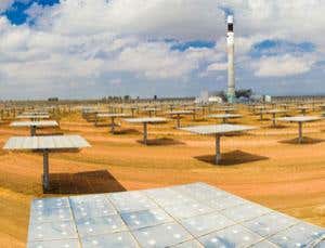 Salty solar plant stores sun's heat