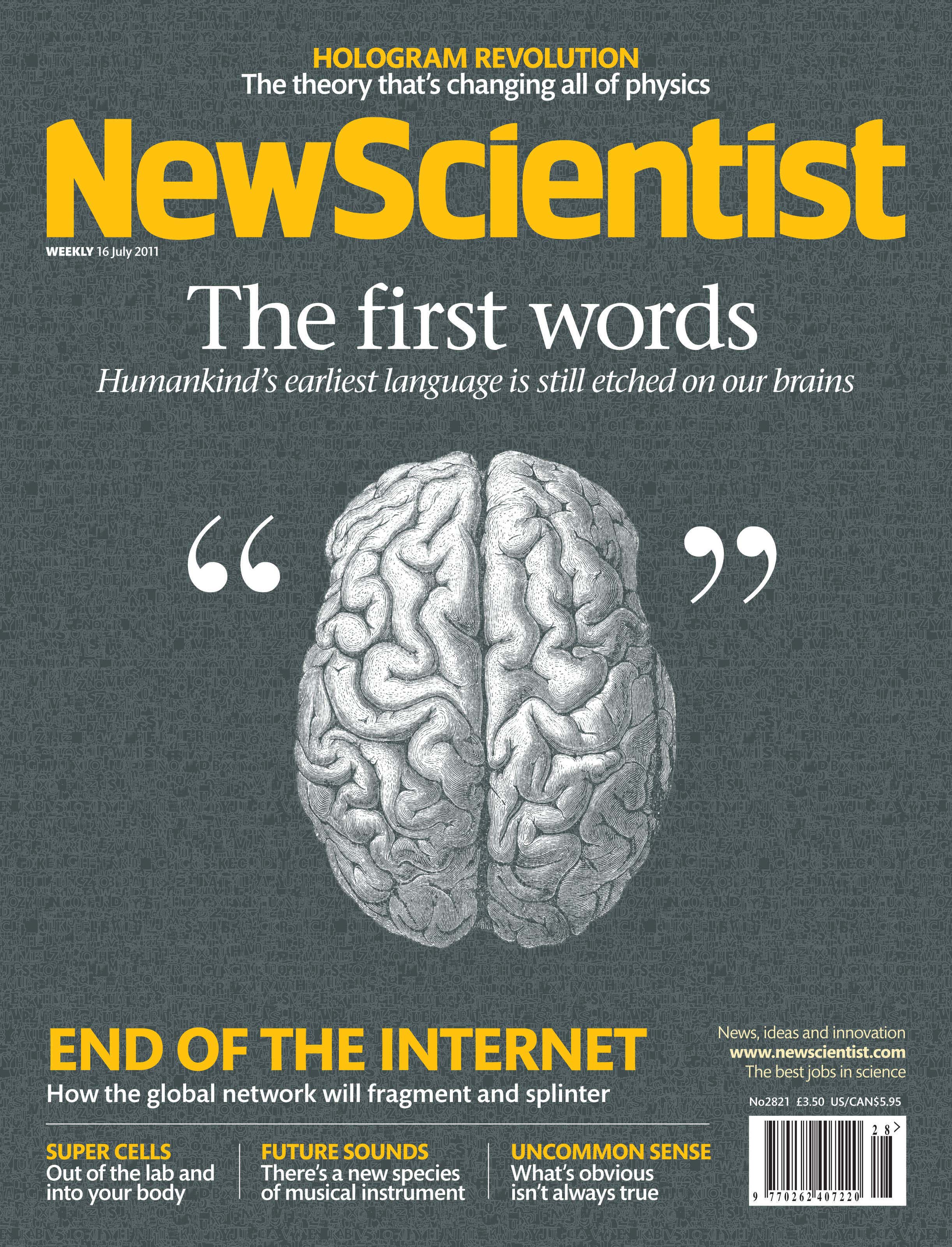 New Scientist issue 2821 cover