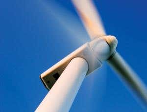Wind turbine blades reach out to catch the breeze