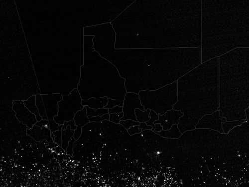 Niger by night, as seen from space