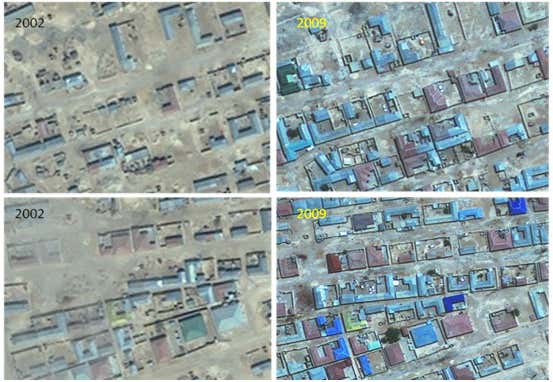 Garoowe (left Feb 2002; right July 2009) 