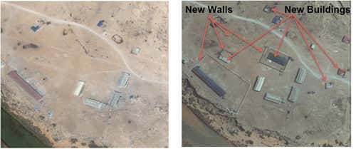 Eyl fishing village (left Sept 2005; right July 2009) 