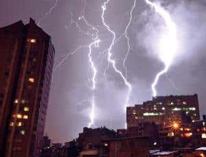 Lightning directed by laser beams