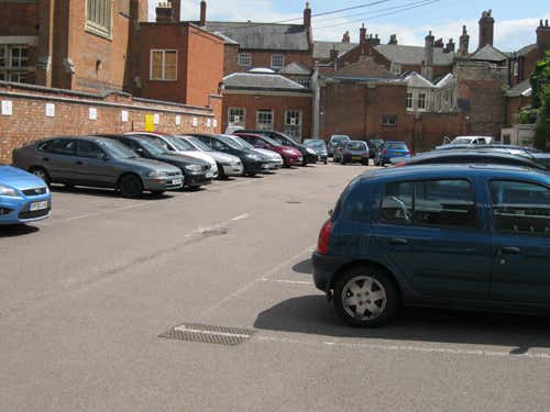 Leicester car park where human remains have been found 