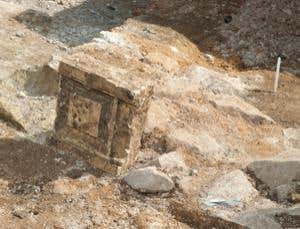 Stone frieze may be part of the Church of Grey Friars choir stall 