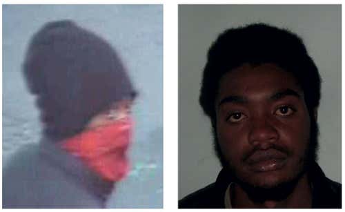 The images on the left, from CCTV footage, all led to convictions 