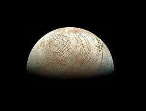 Salty water oozes up from Jupiter moon's hidden ocean