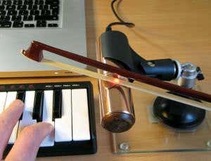Electronic violin turns laser signals into music