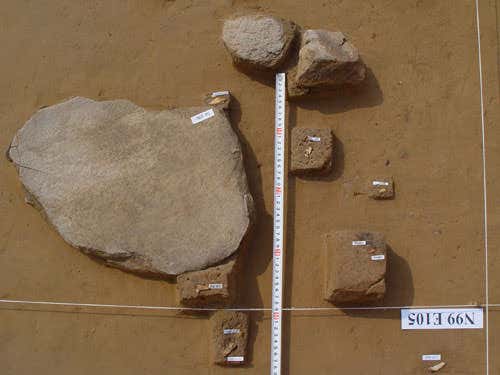 Ancient Chinese grindstone