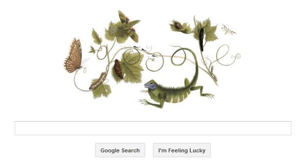 The Google home page on 2 April 2013