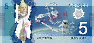 Robot glory as Canada puts space arm on banknote