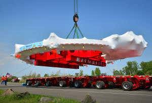 Giant superconducting ring takes a road trip