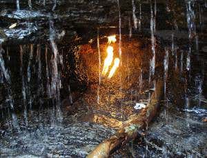 Natural fracking feeds an eternal flame