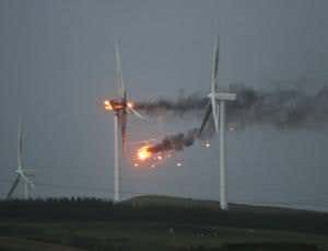 Why storm winds turned wind turbine into a fireball