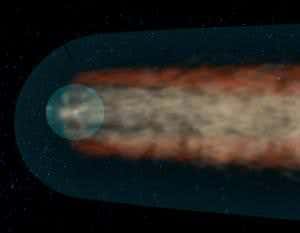 Solar system has a tail shaped like a four-leaf clover