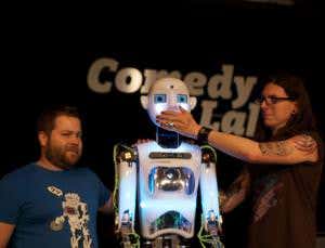 Robot comedian stands up well against human rivals