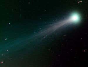 Jolly green comet blazes a trail towards sun