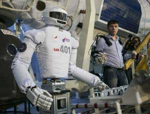 Copycat Russian android prepares to do the spacewalk