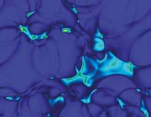 Baby universe rumbled with thunder of Higgs bubbles